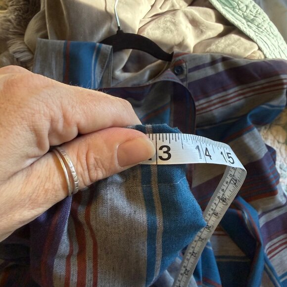 Vintage 70's Seneca New York Striped Two-Piece Set With Button Top & Pants Sz M - Picture 9 of 10